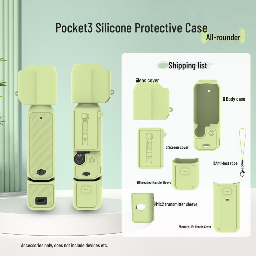 DJI Osmo Pocket 3 Silicone Protective Case for Gimbal and Camera Lens