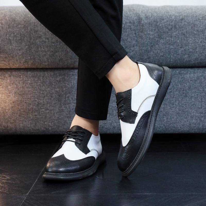 Fashion Lace Up Business Formal Dress Footwear Lace Up Male Derby Shoes Outdoor Walk Sneakers Classic Men's Casual Leather Oxfords Shoes