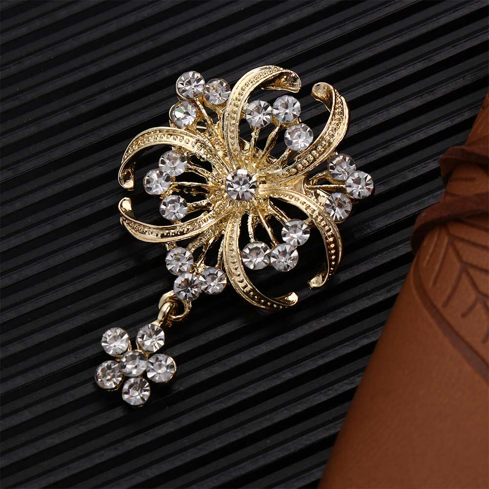Romantic Party Drop Accessories Zinc Zinc Alloy Bridesmaid Rhinestone Prom Pins Brooches Wedding Pearl