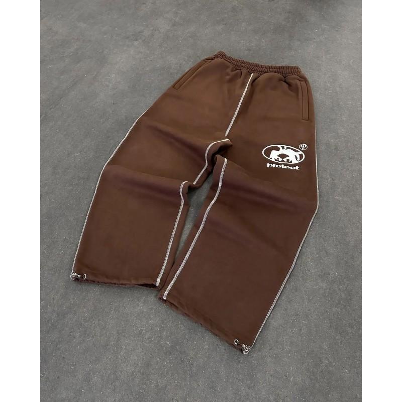 Pantaloni Foderati in Pile Ricamato - Streetwear Casual per Giovani