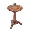60.96cm Wooden Round Beautiful Design Carved Side Table Coffee  Table Outdoor Table