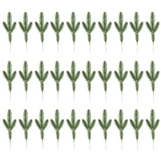 Vánoční borové větvičky s červenými bobulemi Umělé zelené stonky na strom Květinová aranžmá Domov Kancelář Sváteční středová dekorace