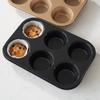 Antihaftbeschichtetes Cupcake-Backblech mit 6 Mulden, Kohlenstoffstahl, Muffinform, Kuchenform, Kekse, Muffinform, Gebäck, Backwerkzeuge, DIY-Backformen