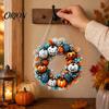 Acrylic Pumpkin Wall Hanging Halloween Pendant Decoration with Chain Waterproof Welcome Porch Sign for Front Door Window Indoor Outdoor Ornaments