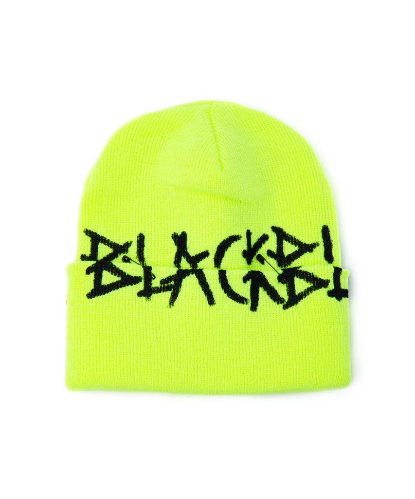 BLACKBLOND Bibbidi Graffiti Logo Patch Beanie (Neon)