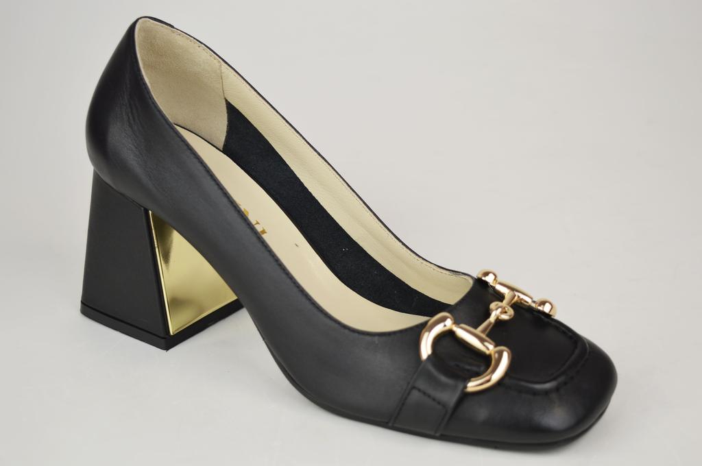 Lottini Heeled Shoes 11349 36 Black Leather