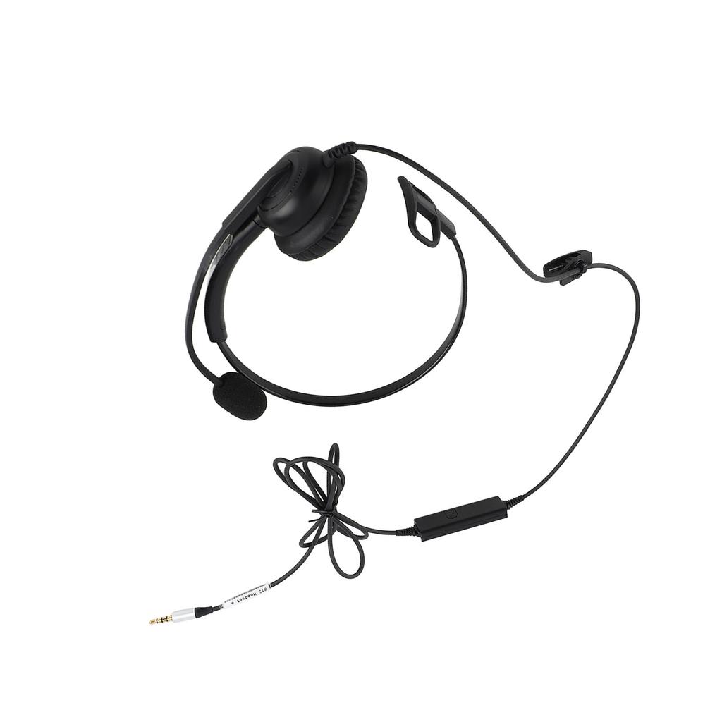 Single Ear Headset Comfortable Lightweight Noise Canceling Wired Computer Headset with Mic for Call Center