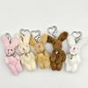 Mini Plush Rabbit Keychain Hanging Ornament Backpack Handbag Charm for Girls