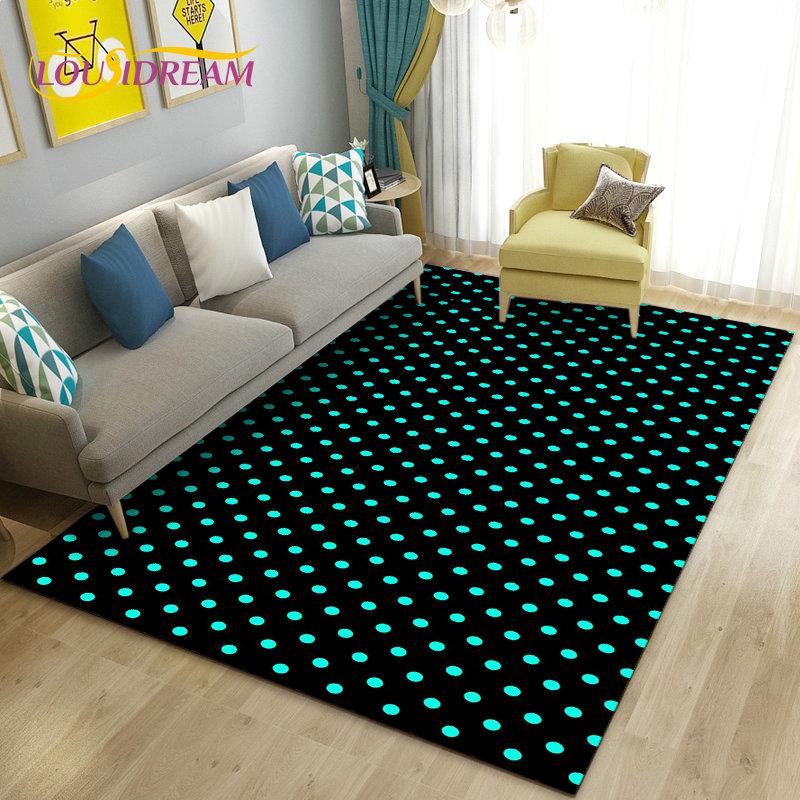 3D Abstract Geometric Optical Area Rug,Carpet Rug for Living Room Bedroom Sofa Doormat Kitchen Decoration,Kid Non-slip Floor Mat
