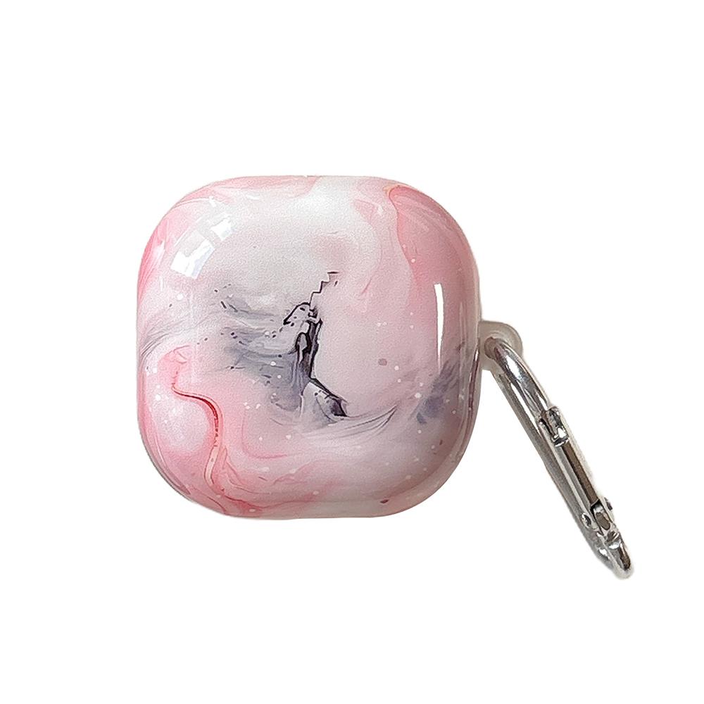Gloss Marble Texture Headphone Case For Samsung Galaxy Buds Live Buds FE Buds 2 Pro Cute Earphone Cover Funda