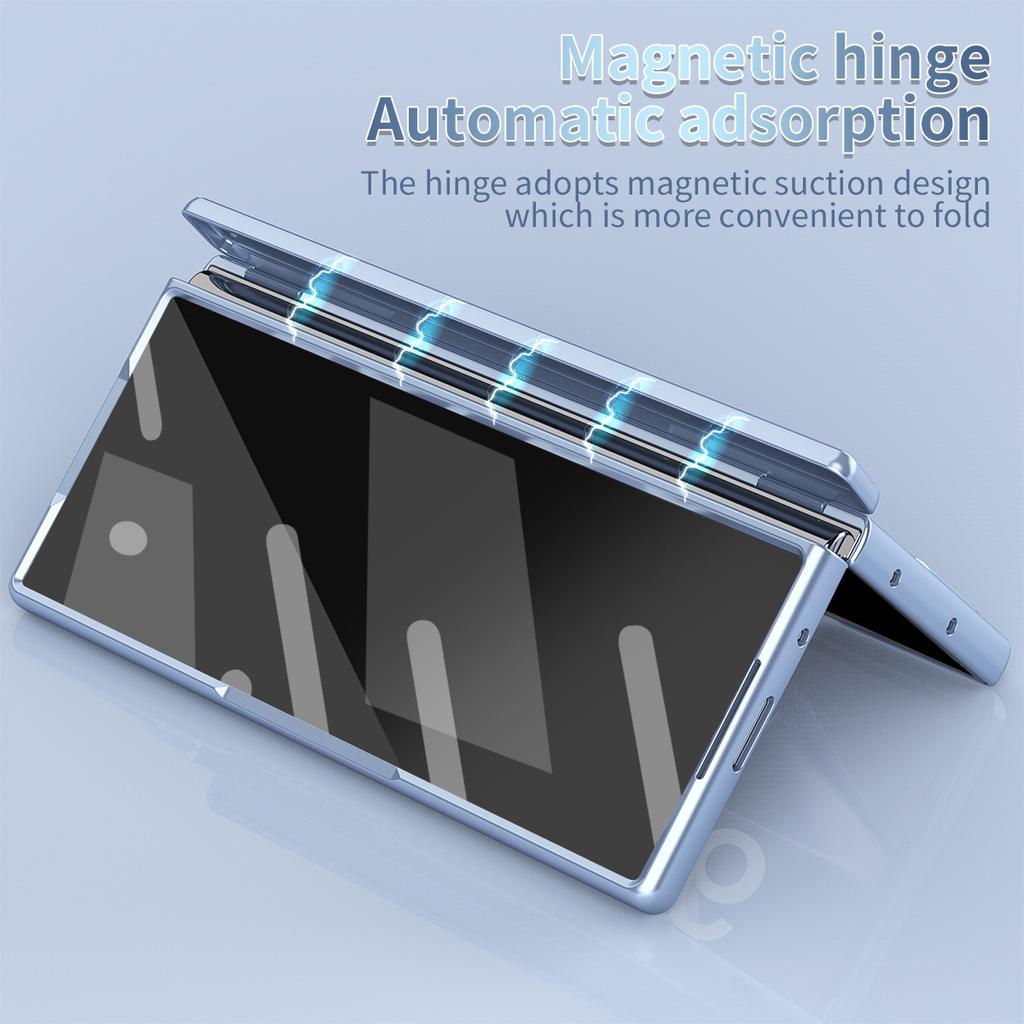 case for Samsung Z Fold 7 6 Magnetic Hinge protection with Pen slot tough case Shock Proof Wireless Charging Anti-Fingerprint