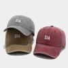 New Washed Baseball Cap Personalized CAI Letter Embroidery Versatile Sun Hat Trendy Men's and Women's Fashion Casual Sun Hat