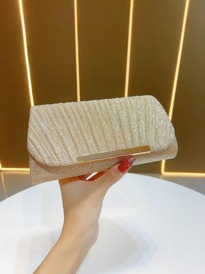 Luxury Pleated Clutch: Lightweight Evening Crossbody & Wallet for Women