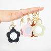 5pcs Floral PU Leather Keychain Mirrors Makeup Accessories Portable Makeup Keychain Accessories Key Chains For Women