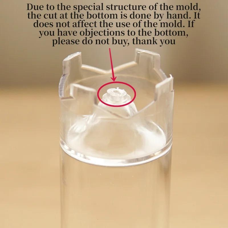 2.2cm Diameter Pointed Cylindrical Long Rod Candle Mold Acrylic Plastic Mould Handmade Candles Making Tool Durable PC Material