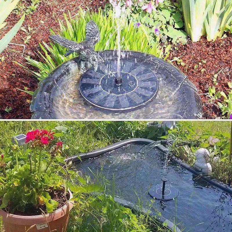 Solar-Powered Floating Garden Pond Fountain for Outdoor Decoration