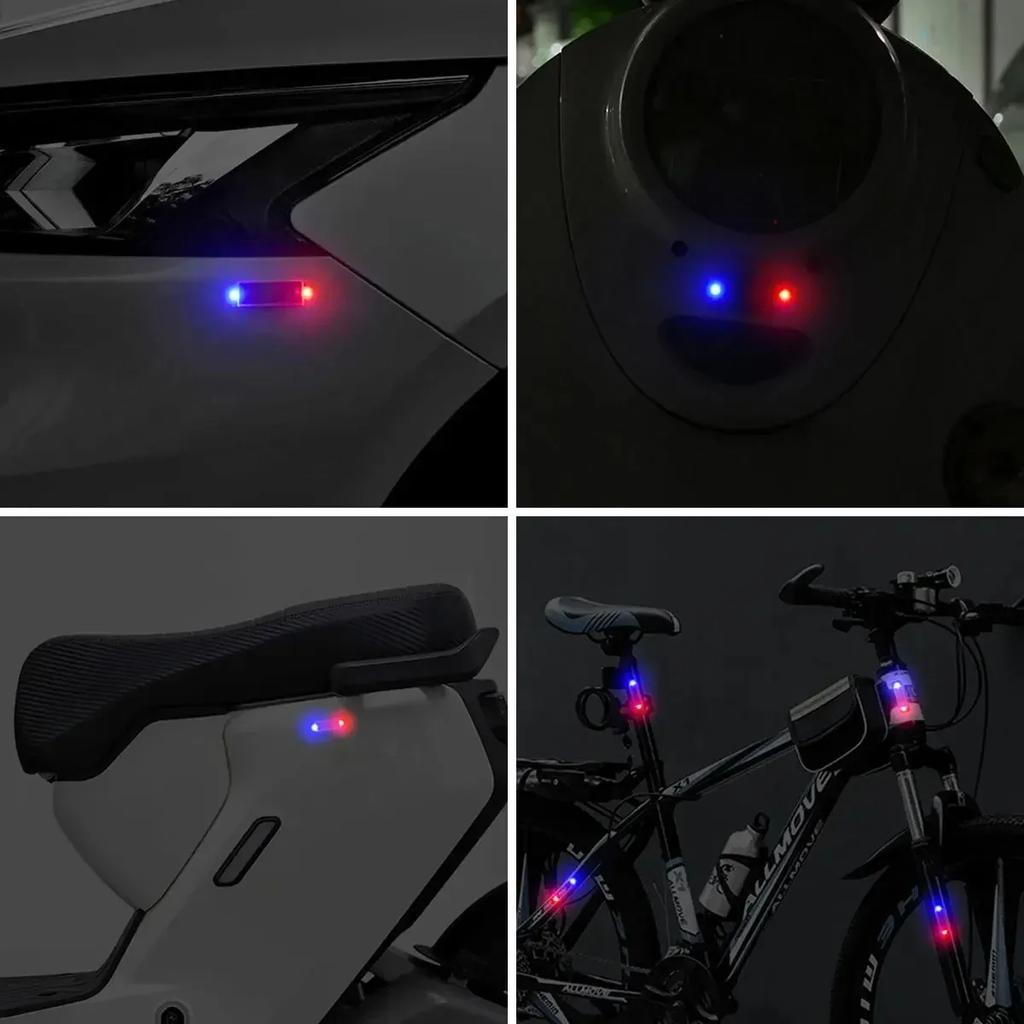 Motocykly Auto Mini LED Bezdrátové výstražné světlo Výstražné světlo proti krádeži Zabraňuje kolizi zezadu Solární stroboskop Auto příslušenství