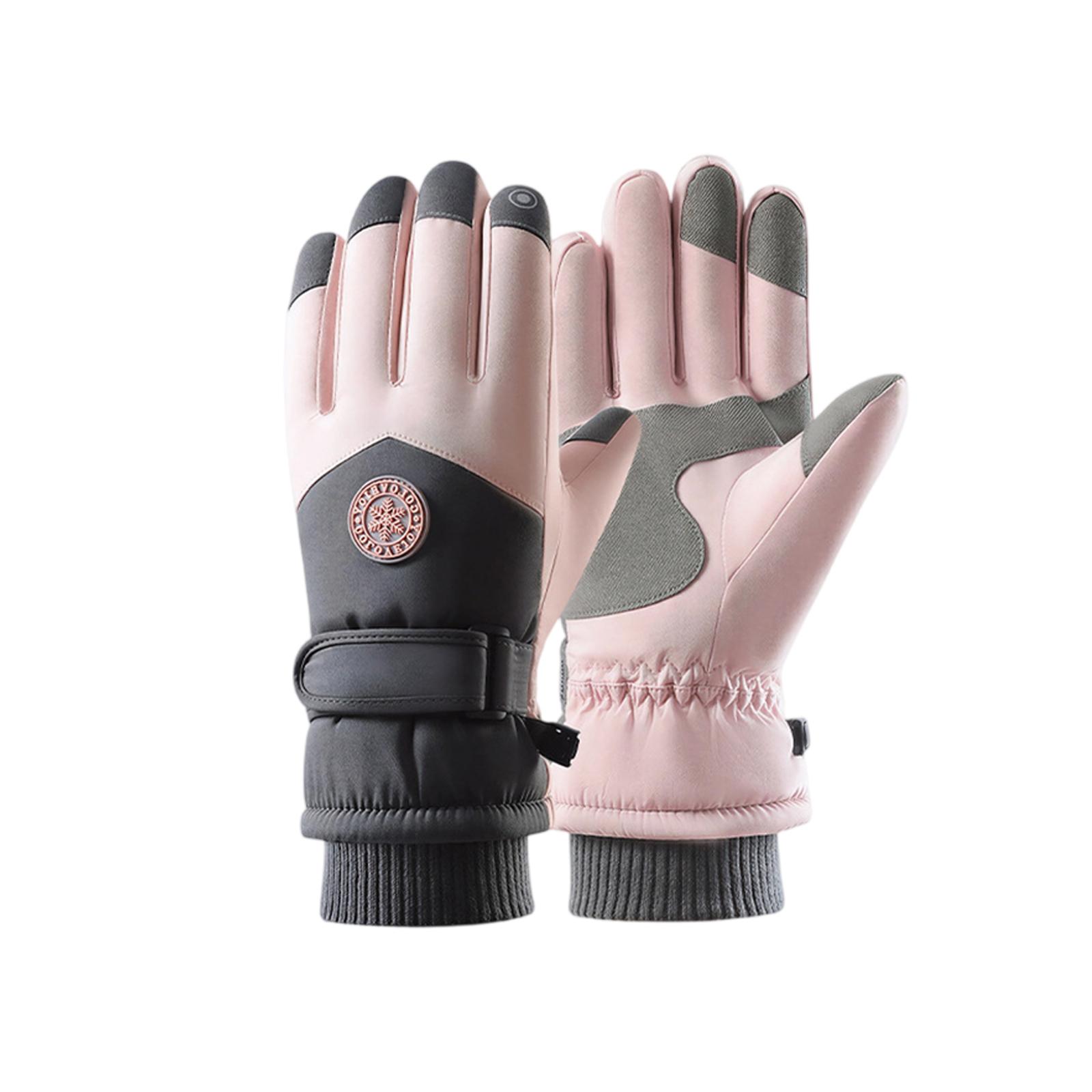 

Зимние водонепроницаемые лыжные перчатки для мужчин и женщин, ветрозащитные термоперчатки с сенсорным экраном, снежные теплые для езды на велосипеде, вождения, велоспорта, бега One Size