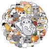 50Pcs Transparent PET Cute Cat Graffiti Stickers Luggage Notebook, Waterproof Reward Stationery Decoration Stickers
