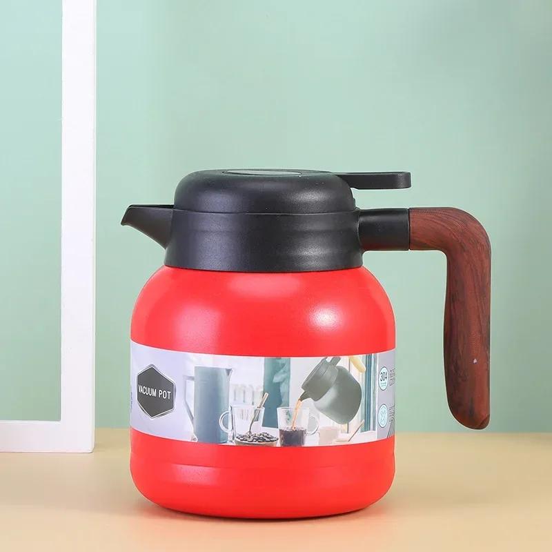 Large Capacity Insulated Thermos Coffee Pot Kettle Tea Jug Temperature Display Vacuum Flask Stainless Steel Thermal Water Bottle