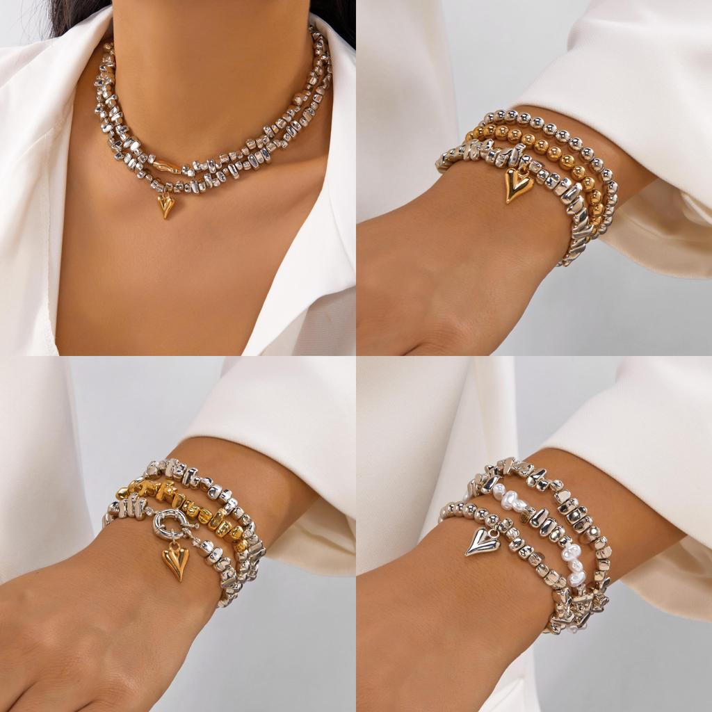 Modern Geometric Jewelry For Women With Alloy Pendants In Minimalist Design