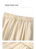 Spring/Summer 2025 Yamamoto Women's Textured Wide-Leg Draped Pants - Cool, Fashionable, Straight-Leg Design
