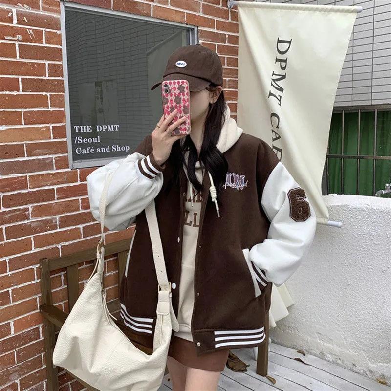 Retro Jacket Women's Fall Printing Loose Casual Jacket Comfortable Button Coat Tops