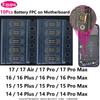 10Pcs Inner Battery Connector FPC Flex Cable On Board For iPhone 17 Air 16 Pro Max 15 14 13 12 11 Mini X XS XR 8 Plus Clip Plug