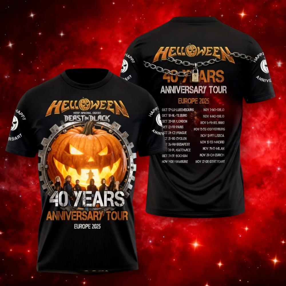 Novelty Rock Halloween Band 3D Print T-shirt Men Women Fashion Trend O-Neck Short Sleeve Tops Tees Plus Size Tshirt Men Clothing