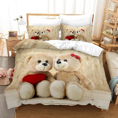 Set Letto Orsetto 3D Bianco Orso Polare Biancheria da Letto Adolescenti Donne Singolo Gemello Queen King Matrimoniale Copripiumino 3 pezzi Biancheria da Letto
