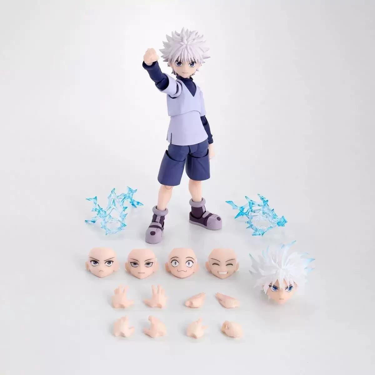 

Hot Anime Shf Hunter Hunter Gon Freecss Killua Zoldyck Ko Version Articulated Action Figure Anime Model Desktop Display Ornament