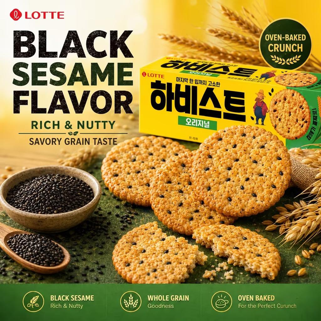 Lotte Harvest Zwarte Sesam Crackers 100g