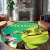1 Stück Shrek1 Design Bedruckte Fläche Runder Teppich für Schlafzimmer Wohnzimmer Heimdeko Teppiche Matte Rutschfeste Matte Teppich für das Bett