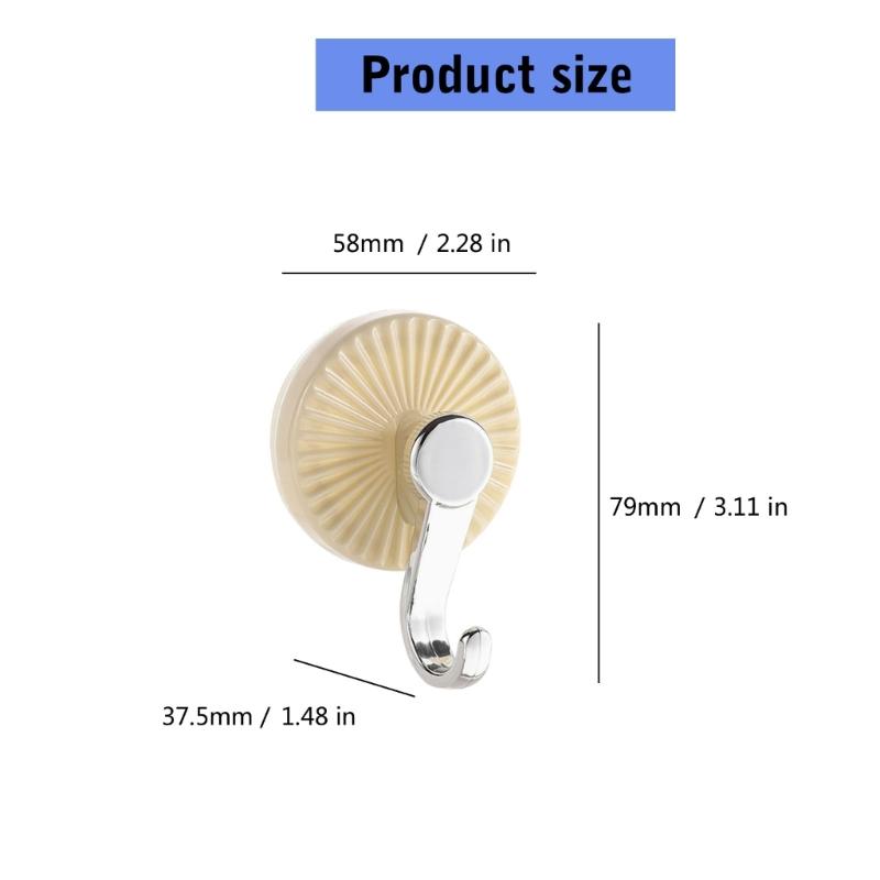 Functional Suction Cup Hooks Bathroom Towel Hangers Sturdy No Drill Installation For Wet Area Home Storage