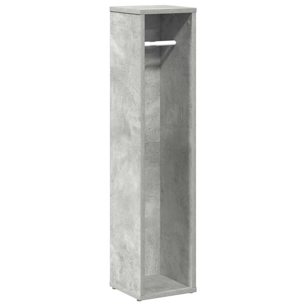 Bathroom Cabinet with Toilet Paper Holder Concrete Grey 20.5 X 20 X 90 Cm