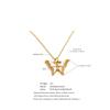 Eetit 2025 Shell Butterfly Pendant Necklace for Women Stainless Steel Korean Collar Fashion Waterproof Jewelry Gift