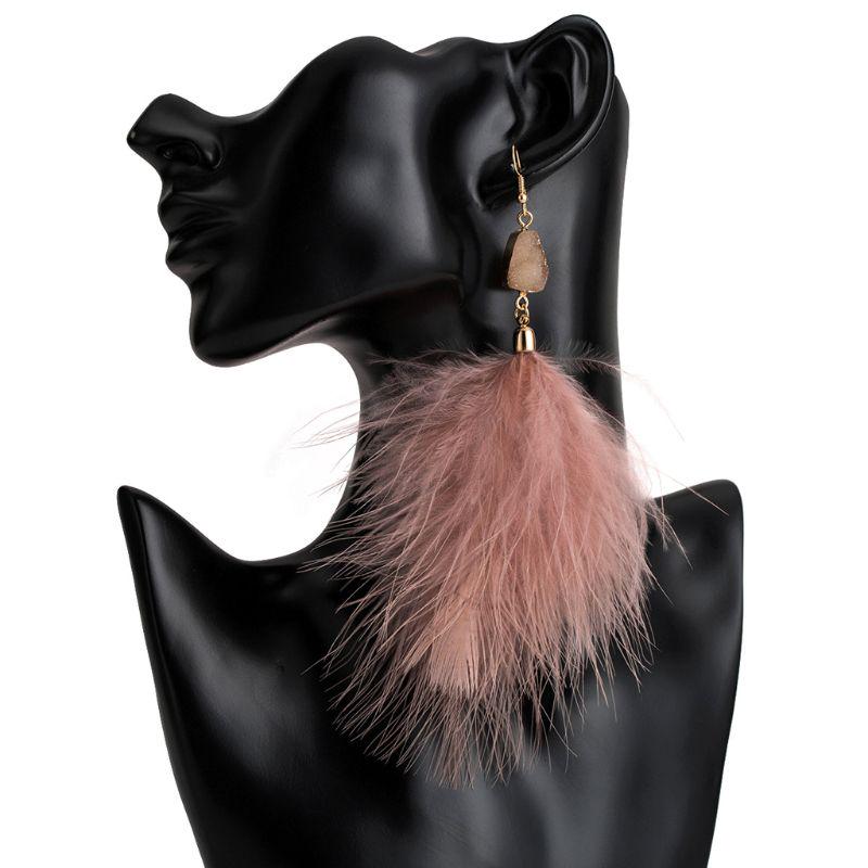 Sweet Feather Pendant Earrings Cartoon Dangle Earrings Fashion Pendant Earring Statement Jewelry for Girls Women