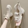 White British Lady Punk Boots Women Thick Soled Gothic Ankle Boots Lace Rock Riding Autumn Platform Shoes Warm Motorcycle Boots