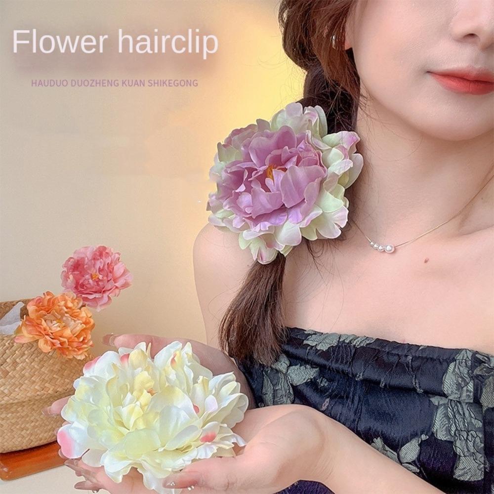 14cm Brooch Pin Simulation Girl Hairpins Fashion Flower Hair Clip  For Beach Vacation
