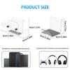 Supporto per Console Acrilico Trasparente Montato in Cima per Controller e Cuffie con Design a Doppio Gancio per un Facile Accesso