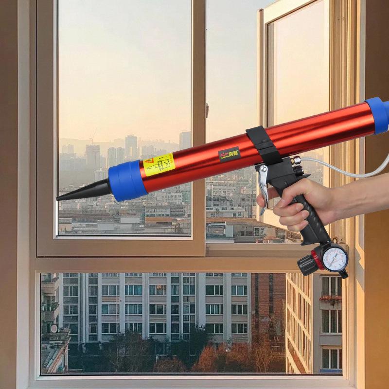 Gaobao 600ml Pneumatic Caulking Gun: Speed Control Grout & Silicone Applicator for Doors and Windows