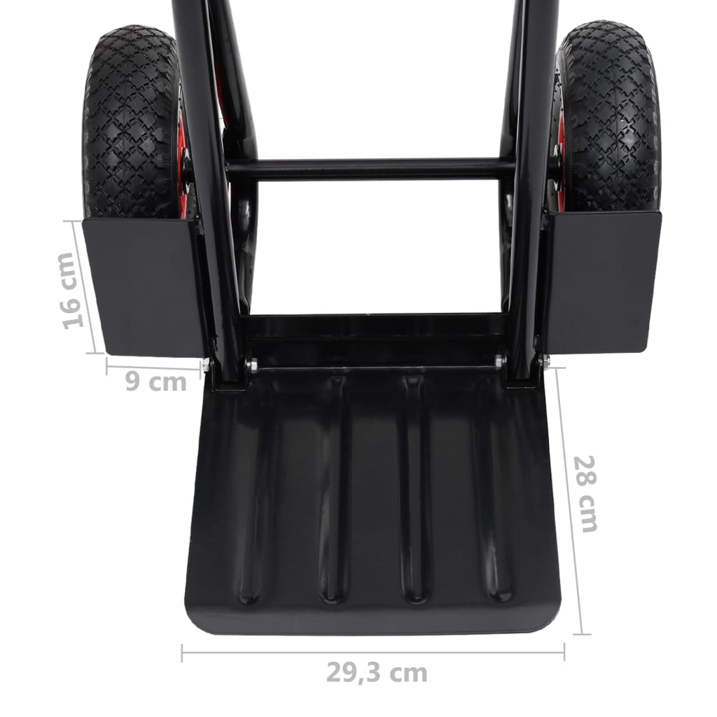 Telescopic Hand Truck 200 kg Black and Red