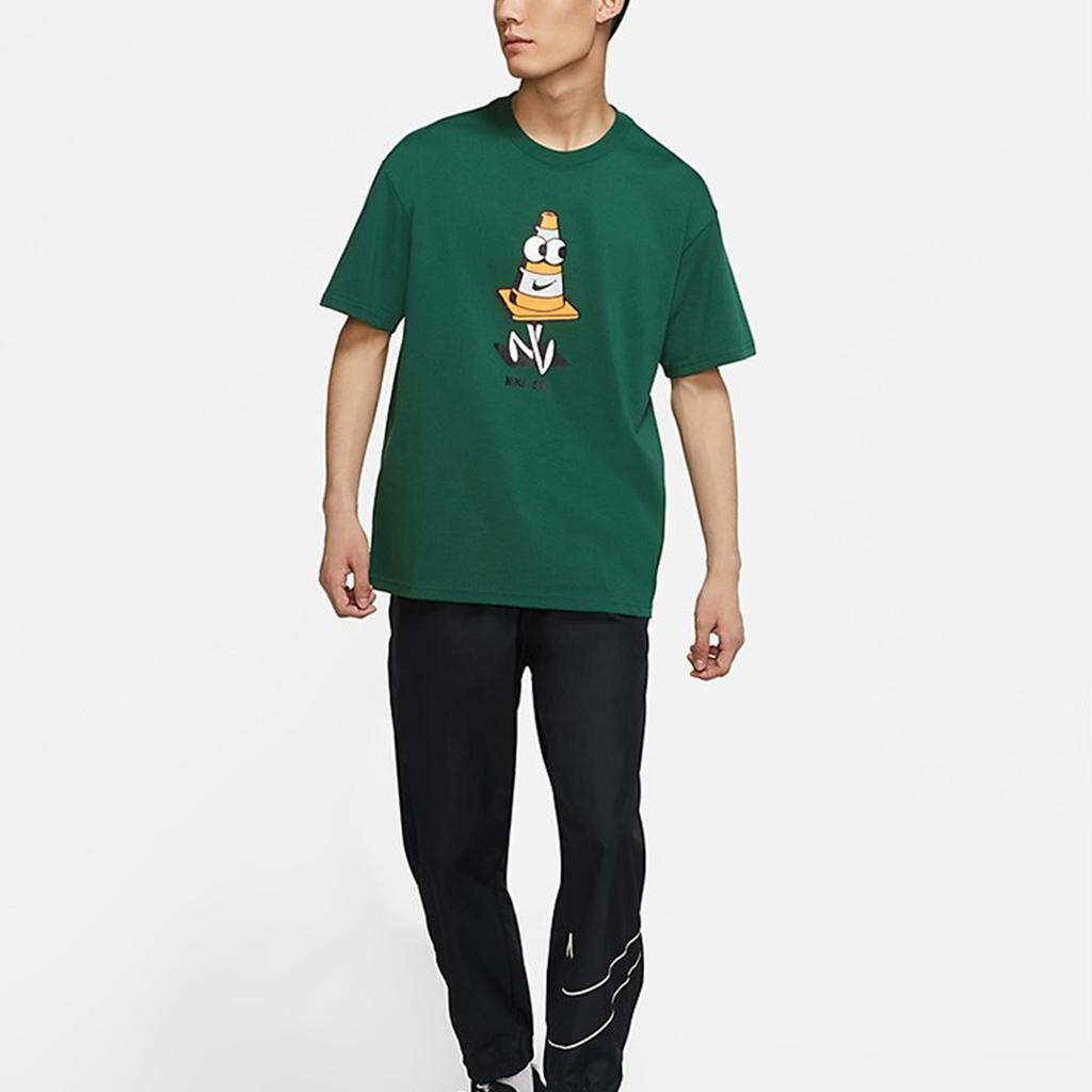 Nike SB Fun Print Sport Crew Neck T-Shirt Men Tops Green DJ1225-341