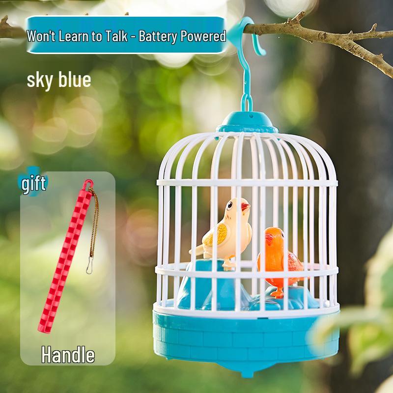 Voice-Controlled Talking Bird Toy with Simulated Birdcage, Repeats & Aids Speech for Kids Aged 1-3
