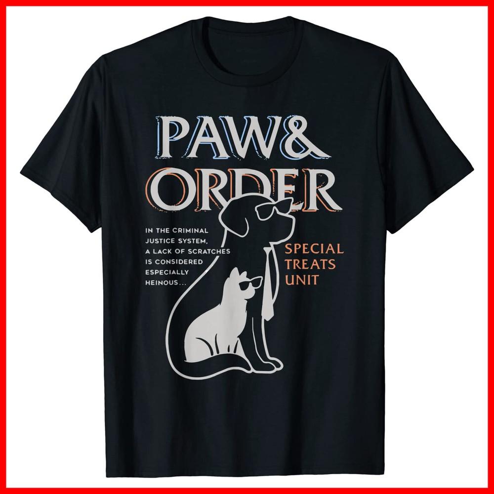 Paw and Order Special Feline Unit Pets Training Dog And Cat Black T-Shirt Unisex T-Shirt XXL