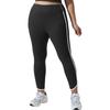Tight-Fitting Sports Leggings with High Waist and Side White Stripes for Gym Outdoor Cycling Running and Yoga