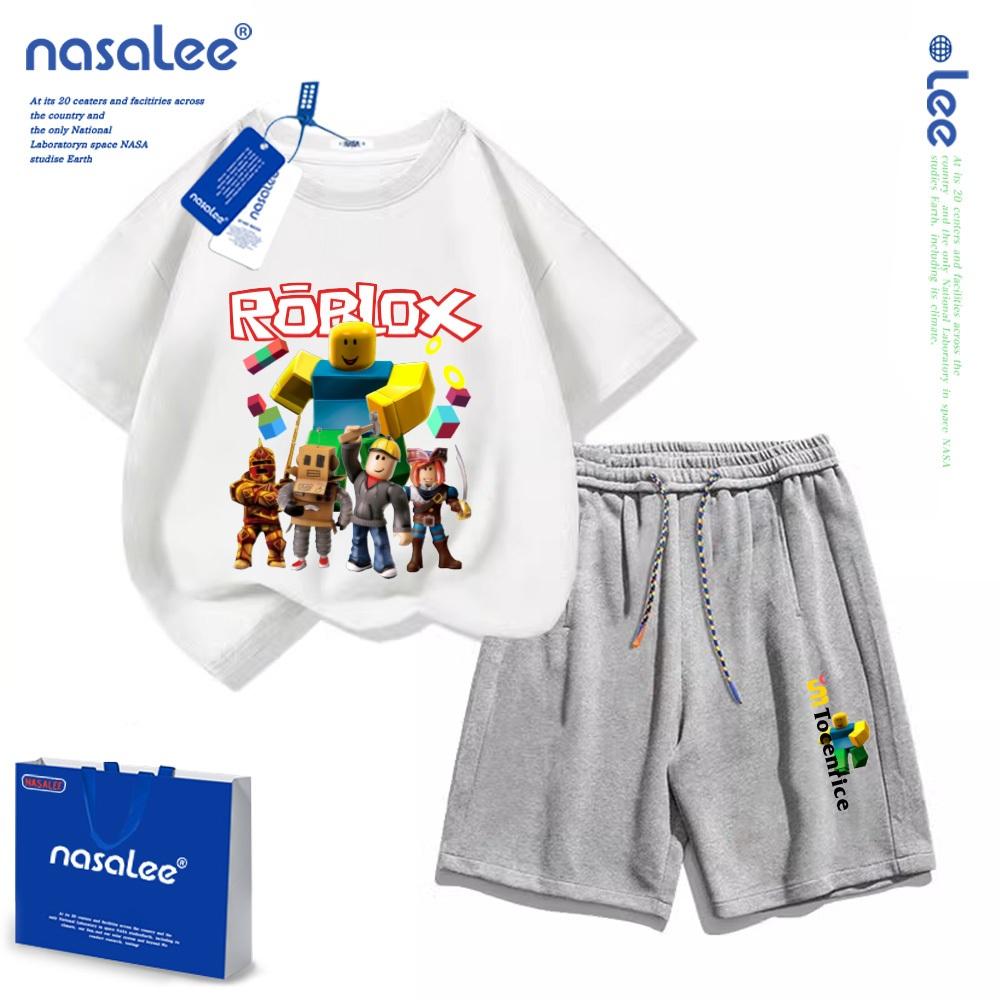 Fashionable children's cartoon pattern children's T-shirt+shorts children's shorts