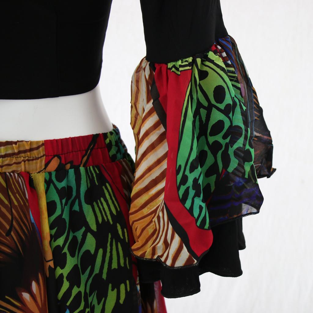 Womens Hippie Costume Belly Dance Full Circle Skirt - Tribal Gypsy - Foto 9