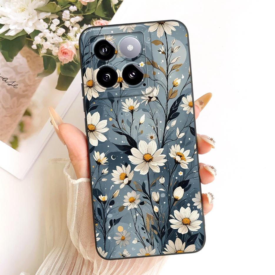 For Xiaomi Mi 14 Pro Case Cool Owl Dragon Painted Cover Soft Silicone Matte Phone Case For Xiaomi 14 Pro Mi14 5G Back Cover Bags