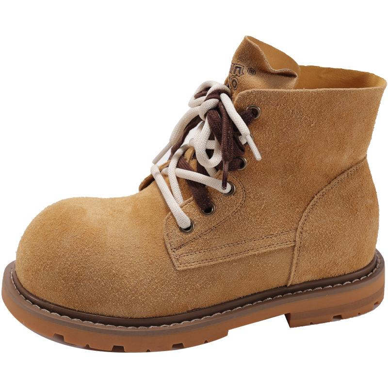 Kapibara ugly cute big head Martin boots women's 2025 new British style versatile outdoor tooling rhubarb boots